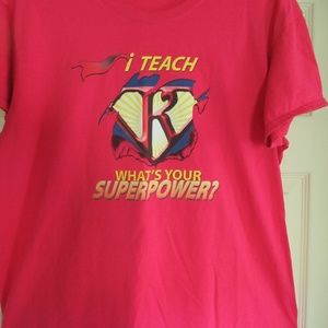 lot of 2 Kinder teacher shirts
